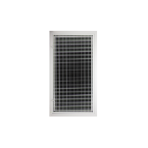 hinged egg crate with electrostatic filter